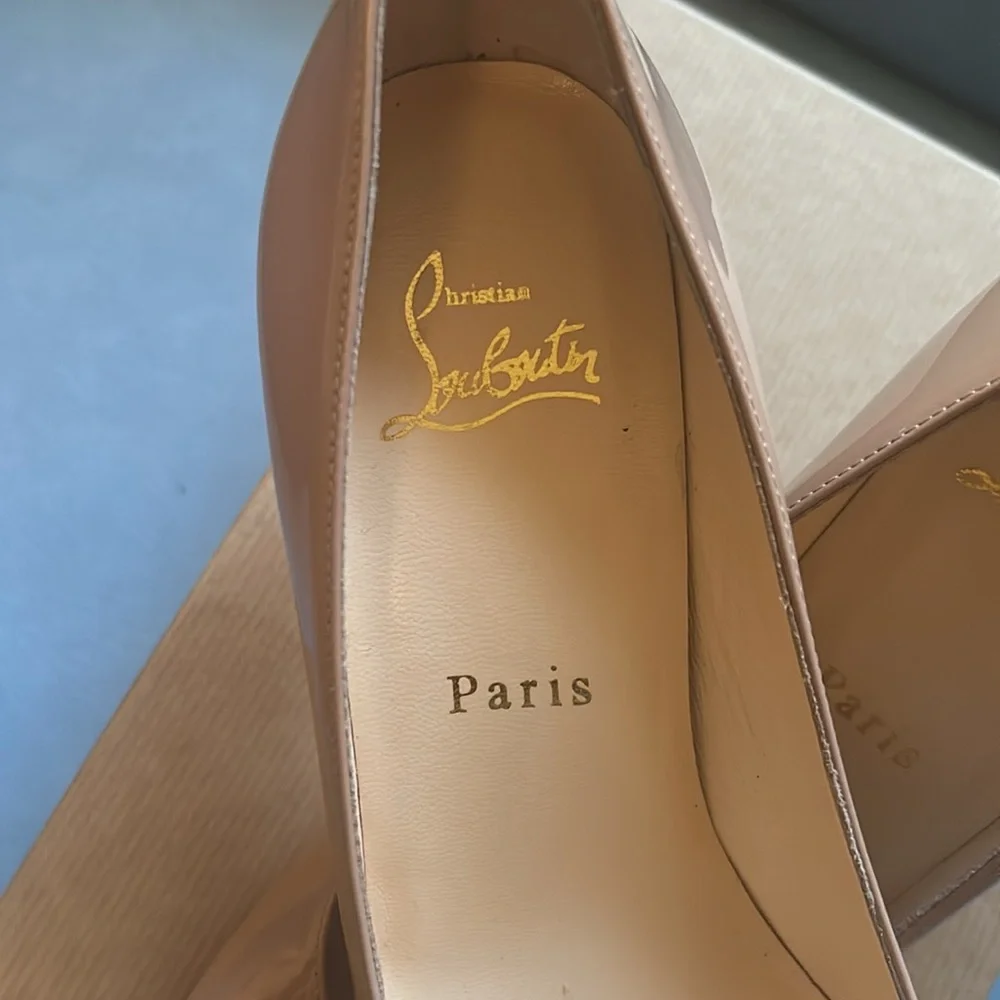 “REASONABLE OFFERS” CHRISTIAN LOUBOUTIN” Simple Pump 70 Patent Calf-Nude 6248 👠 - Picture 4 of 11